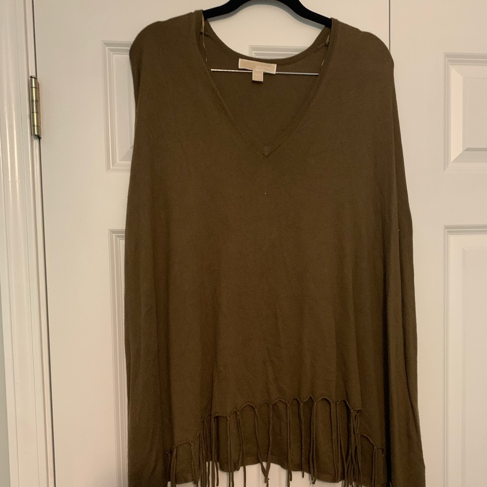 Michael Kors tassel poncho